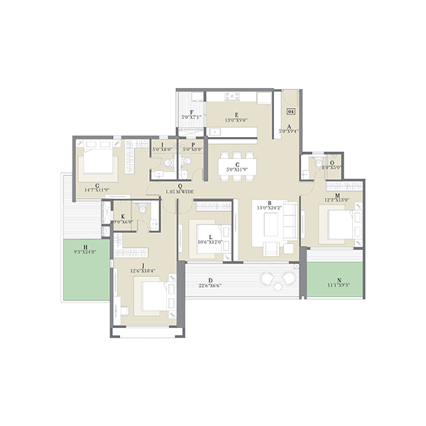 Tower C - 4 BHK - 04 Series (G)